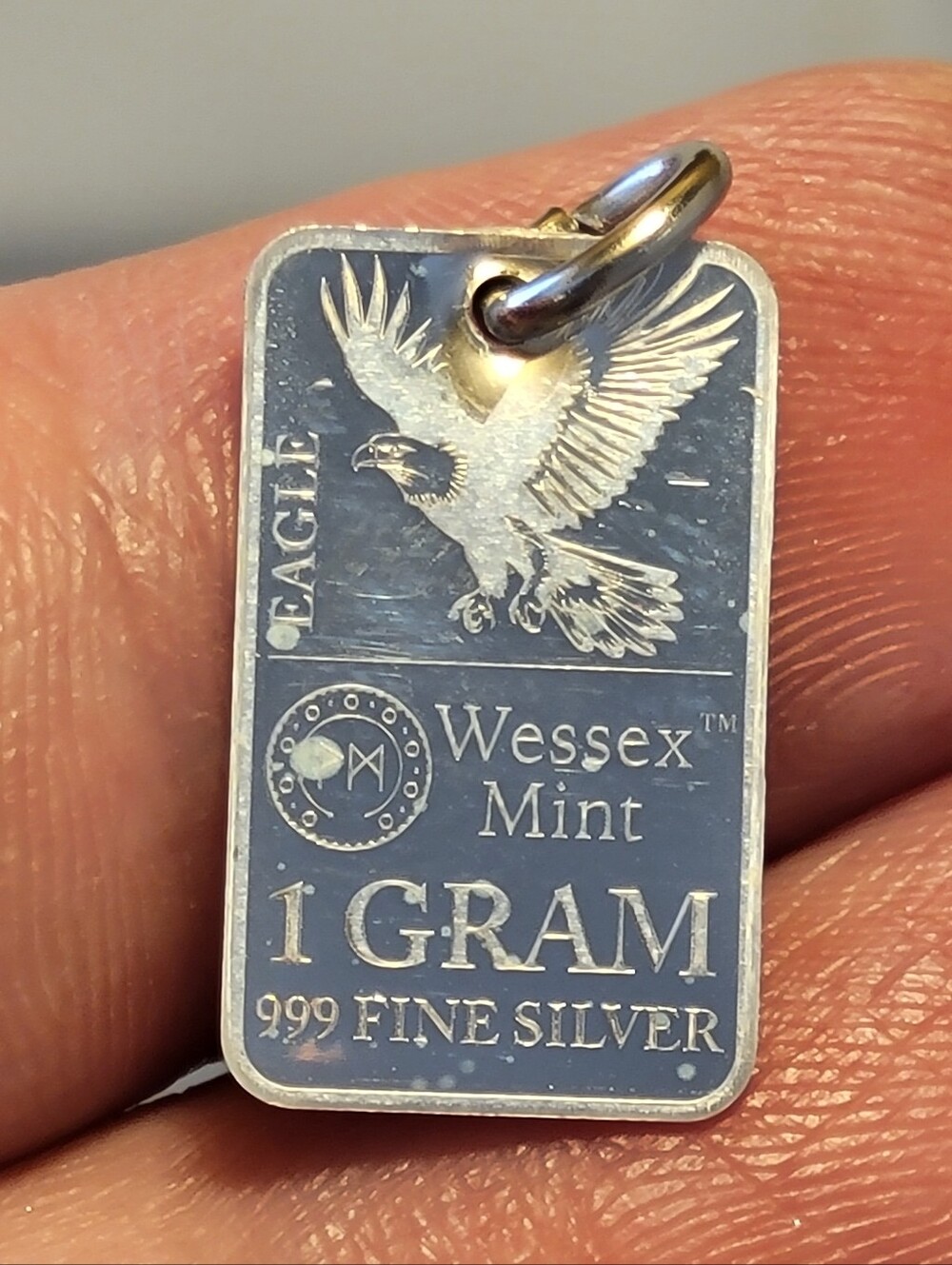 .999 Fine Silver Bald Eagle Pendant - New